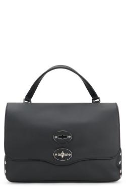 Zanellato Postina bag small in smooth leather in black color