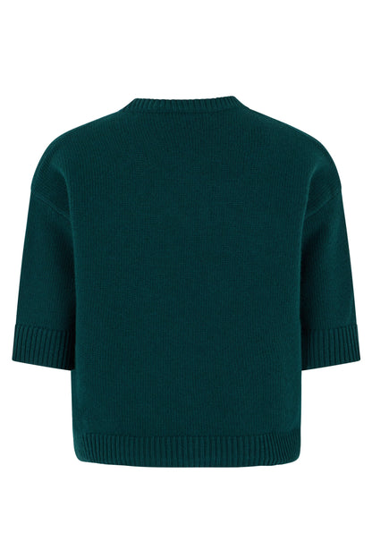 Top in soft wool with inlays RTW