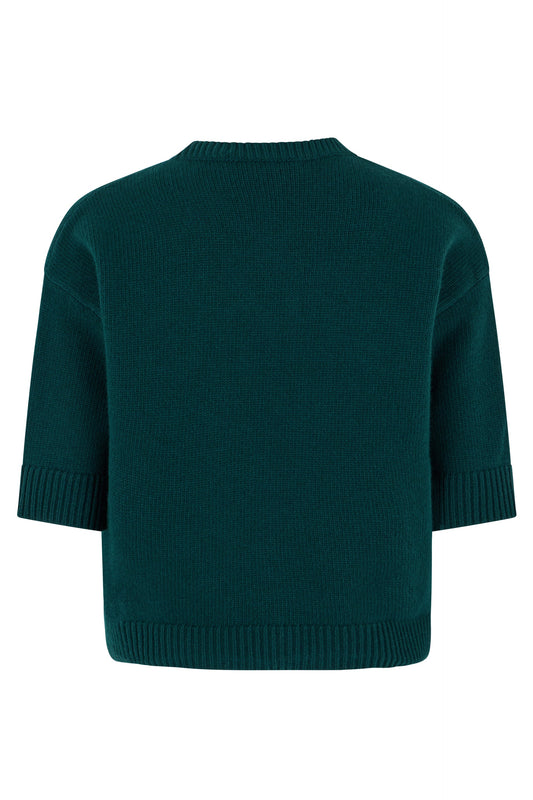 Top in soft wool with inlays RTW