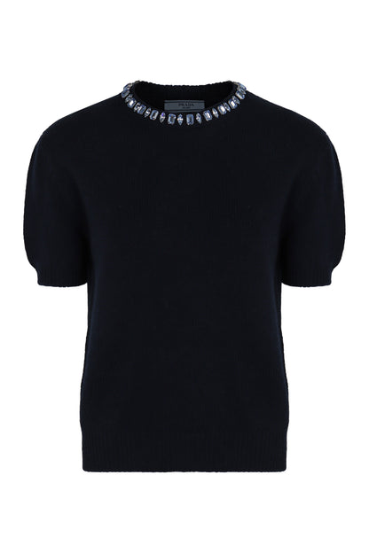 Crew neck sweater in wool and cashmere RTW