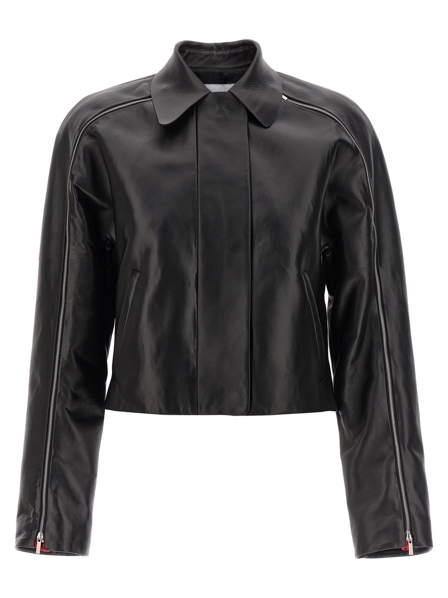 Leather blouson Casual jackets, parka