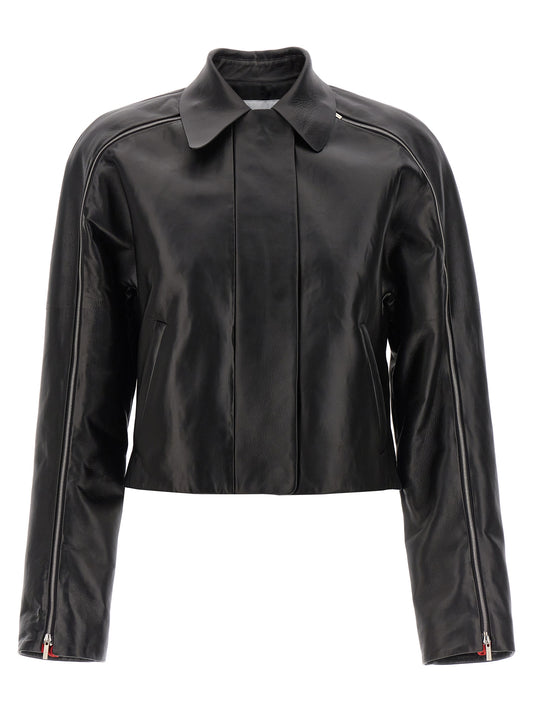 Leather blouson Casual jackets, parka