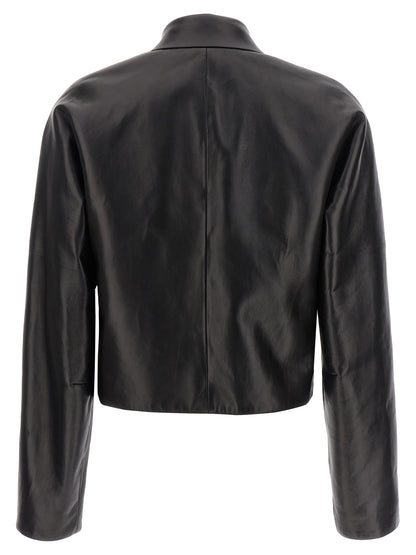 Leather blouson Casual jackets, parka