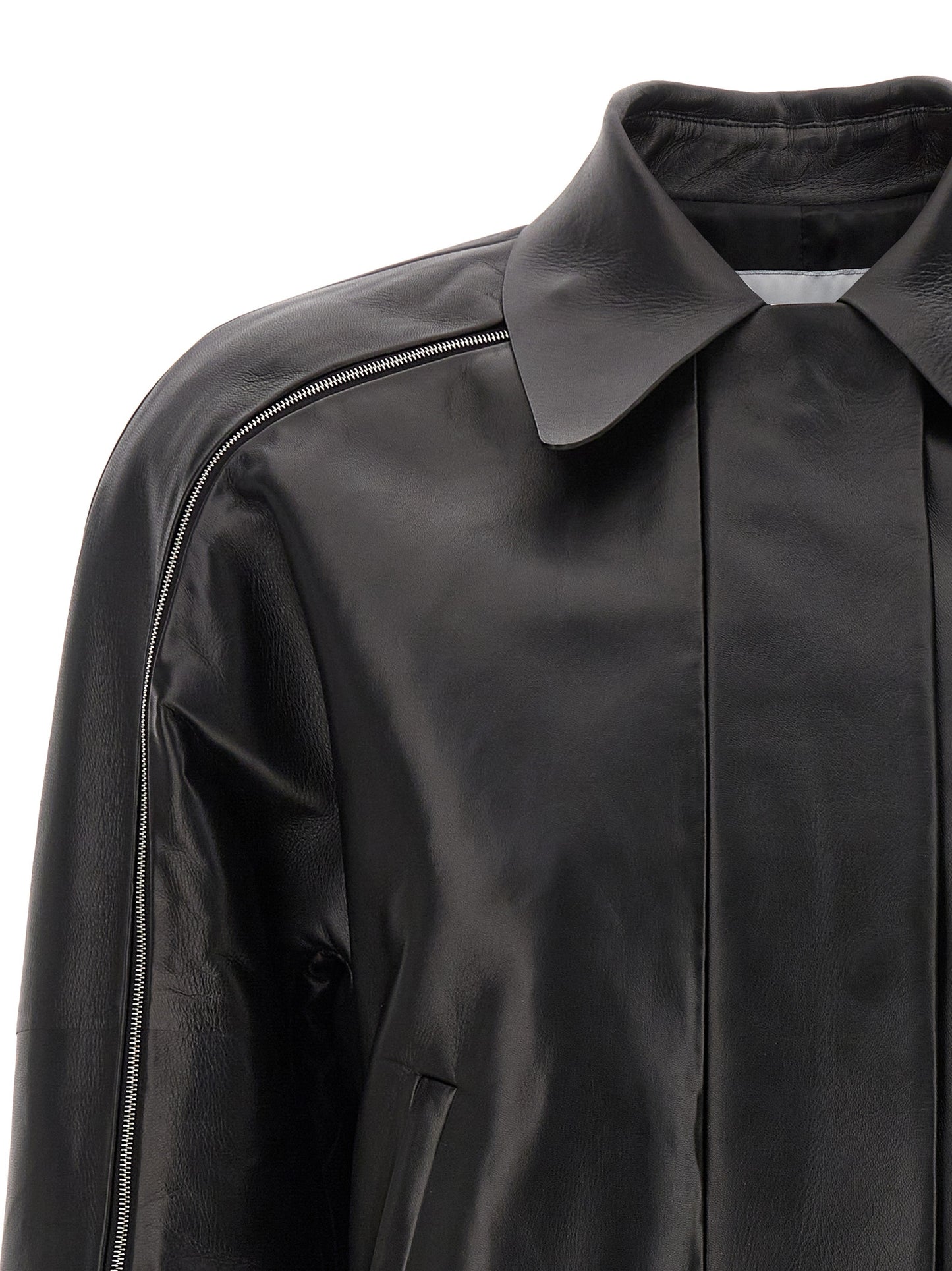 Leather blouson Casual jackets, parka