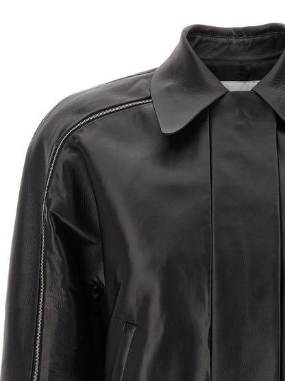 Leather blouson Casual jackets, parka
