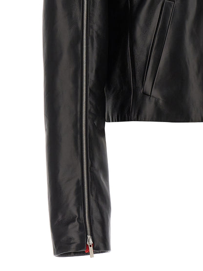 Leather blouson Casual jackets, parka