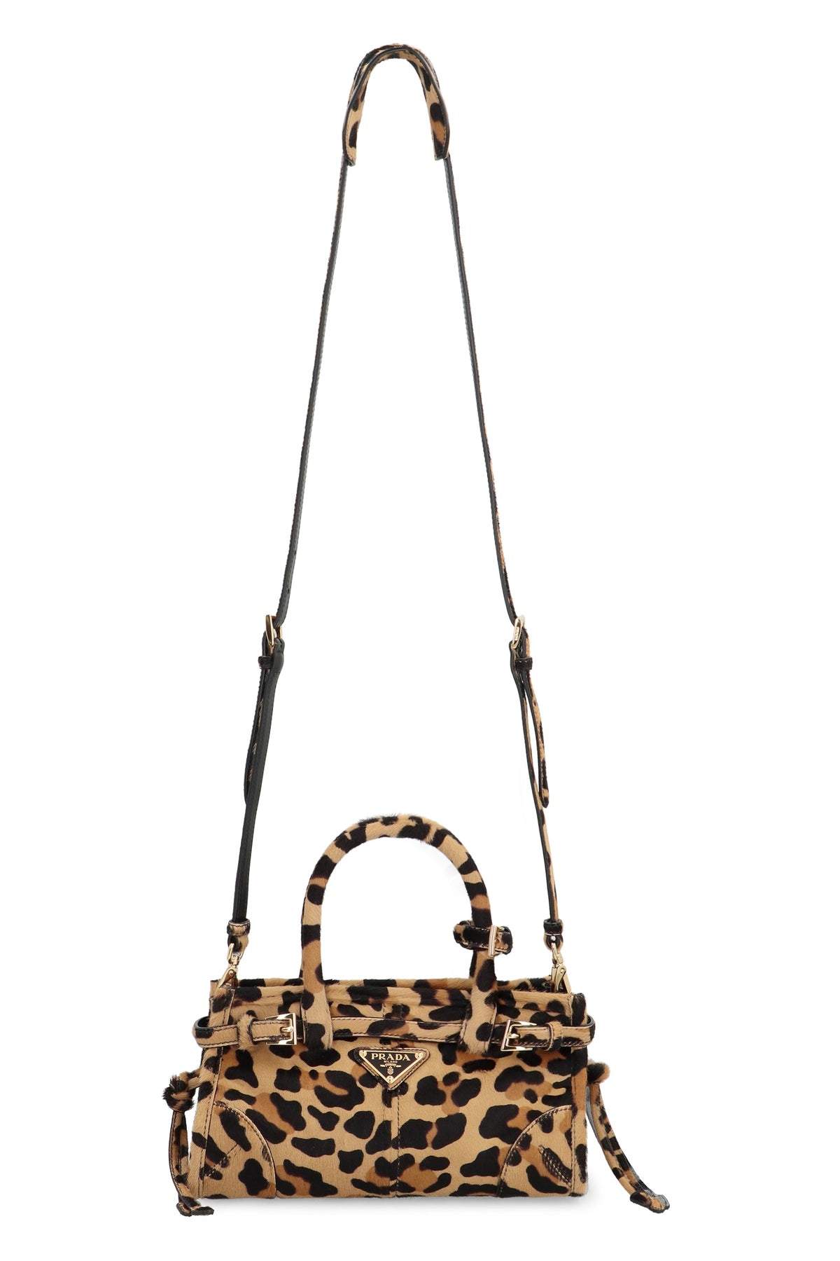 Prada Bonnie mini handbag in printed leather BAGS