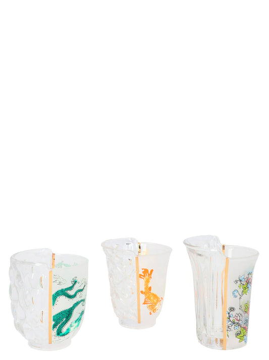 Set of 3 'Hybrid Aglaura' glasses Seletti x CTRLZAK Glasses and bottles