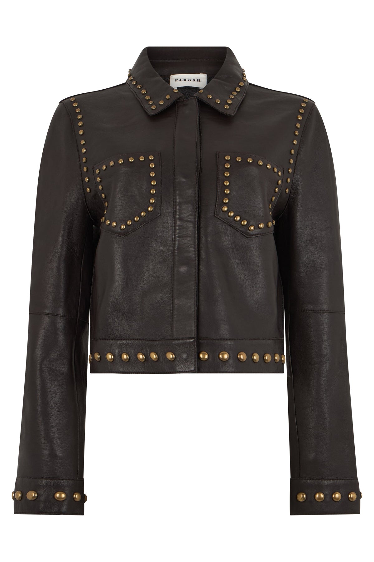 Leather jacket with studs RTW