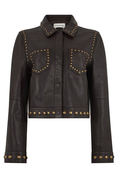 Leather jacket with studs RTW