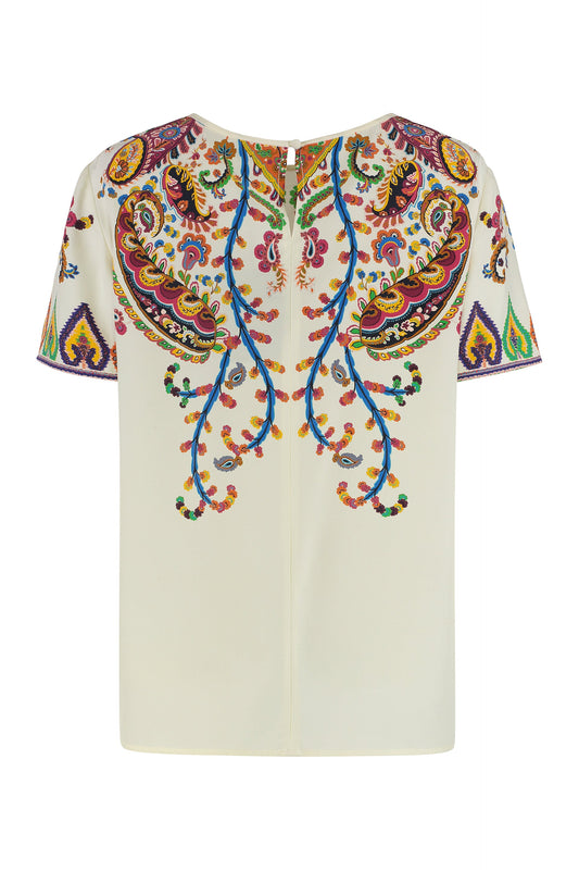 Printed silk blouse RTW