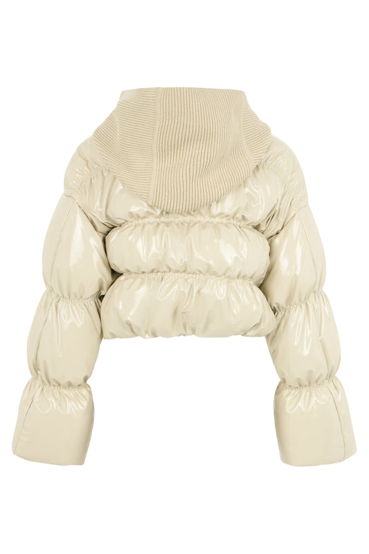 Puffer jacket with asymmetric buttoning RTW