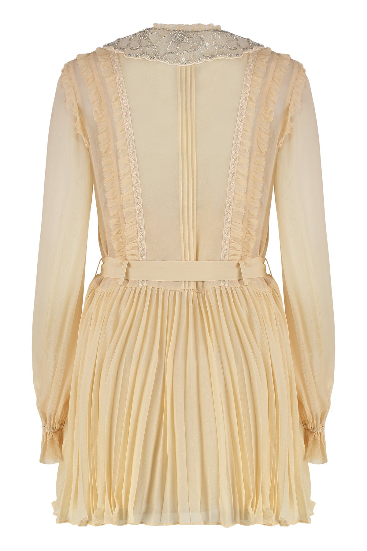 Mini dress in pleated georgette RTW