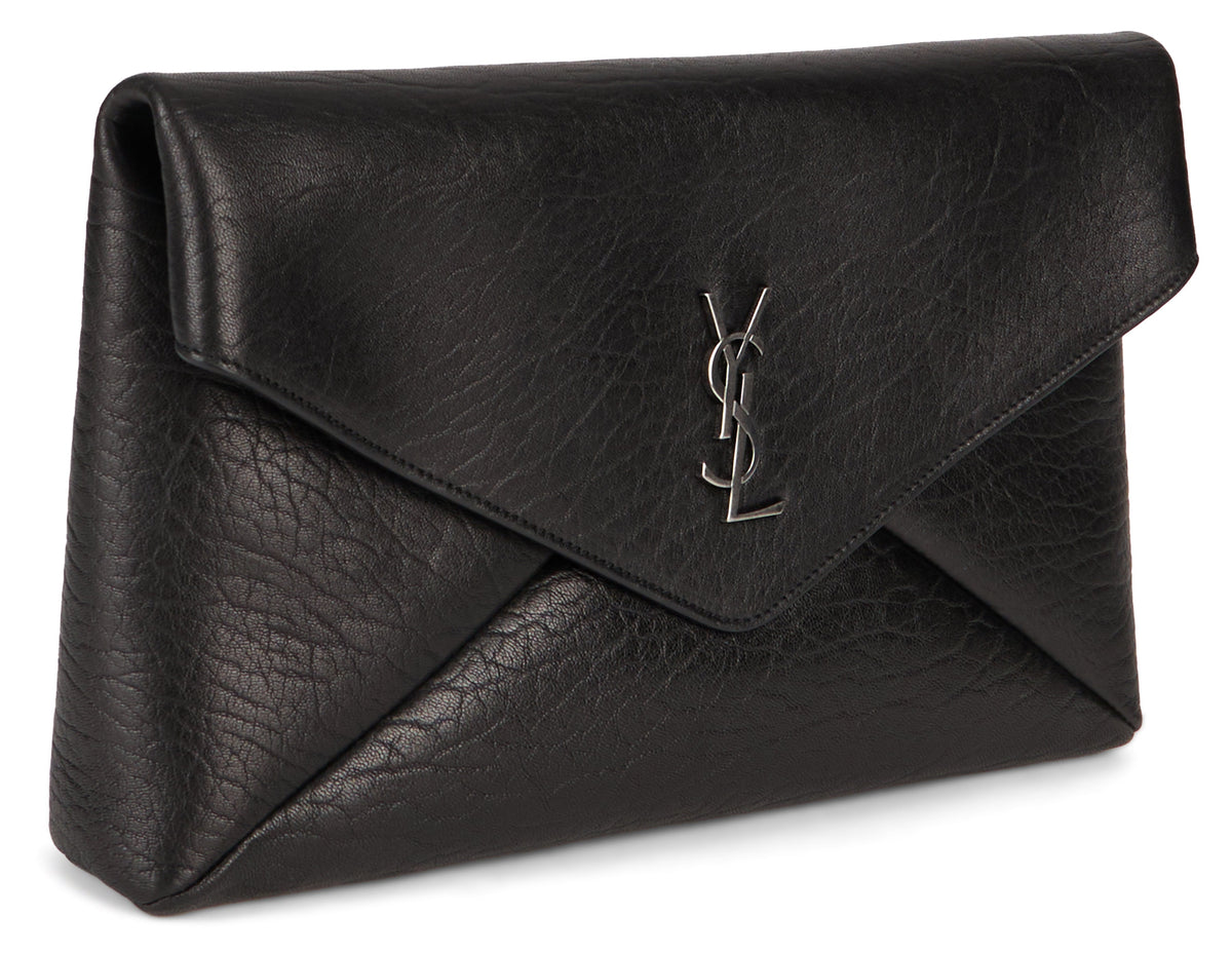 Leather clutch with logo BAGS