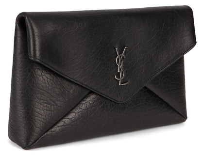 Leather clutch with logo BAGS