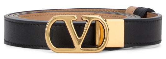 Valentino Garavani Vlogo Signature reversible belt in leather