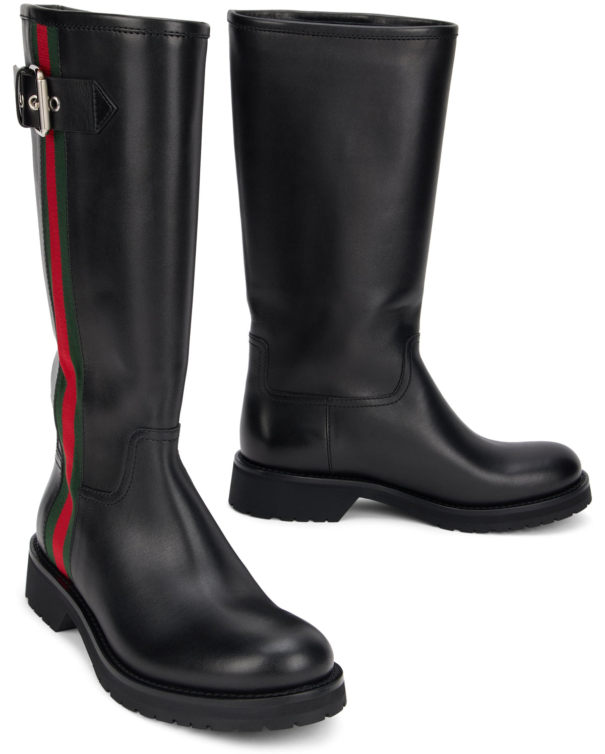 High boots with web band SHOES
