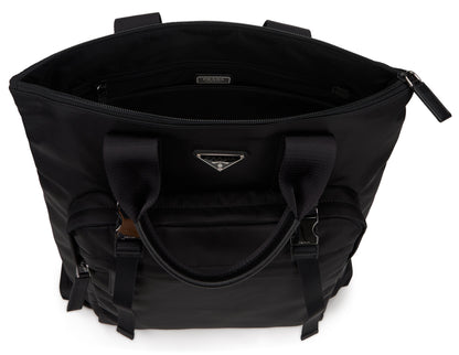 Tote bag in re-nylon and Saffiano leather BAGS