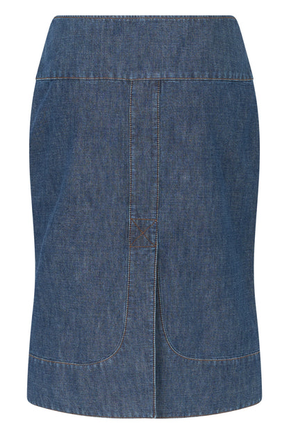 Denim skirt with zipper RTW