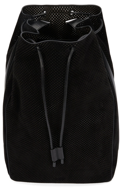 T-line backpack in perforated suede BAGS