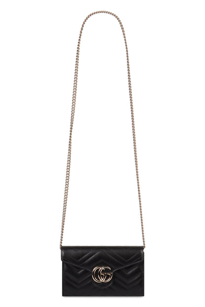 Gucci GG Marmont leather wallet on chain