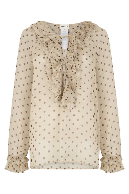 Polka dot polyester blouse RTW
