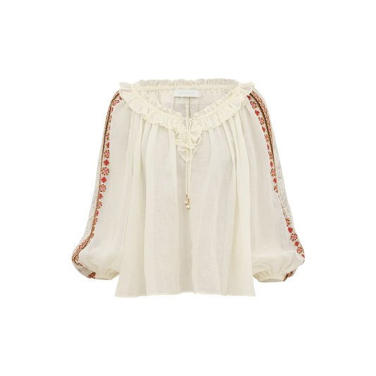 Zimmermann Aster embroidered blouse