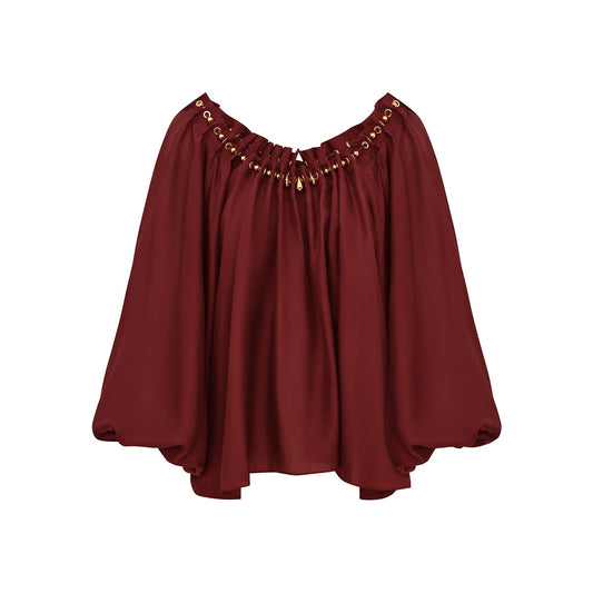 Zimmermann Aster gathered bead blouse