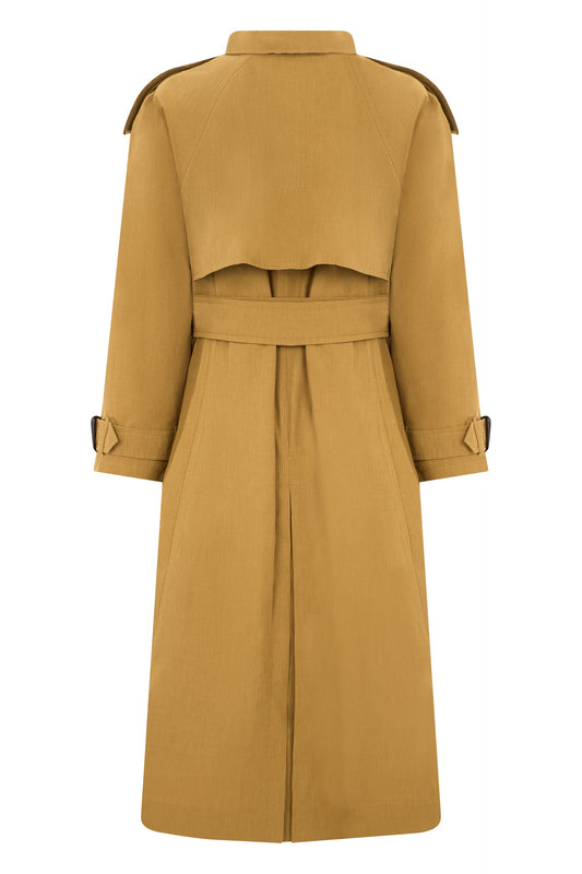 Long trench in blended cotton RTW