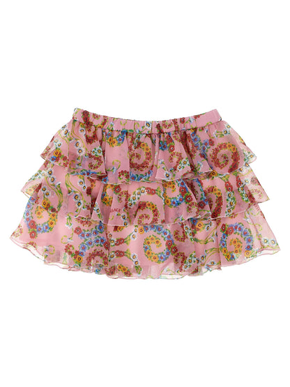 'Geo Poly Barocco Flower' skirt Skirts