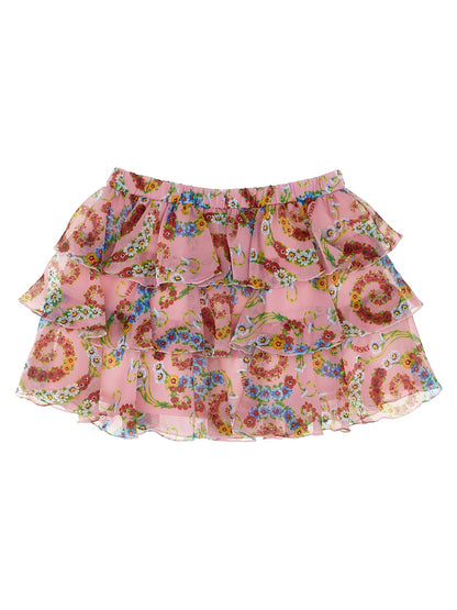 'Geo Poly Barocco Flower' skirt Skirts