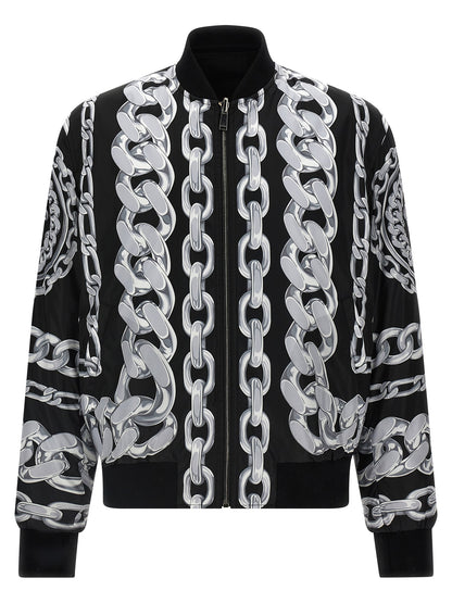 'Medusa Chains' reversible bomber jacket Casual jackets, parka