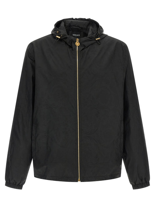 'Barocco' jacquard windbreaker Down jacket, Parka, Casual jackets