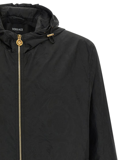 'Barocco' jacquard windbreaker Down jacket, Parka, Casual jackets