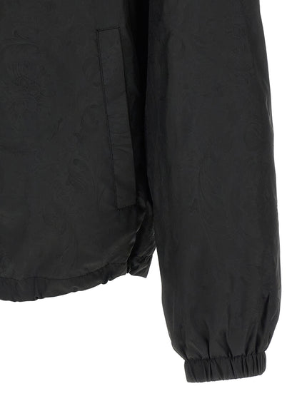 'Barocco' jacquard windbreaker Down jacket, Parka, Casual jackets