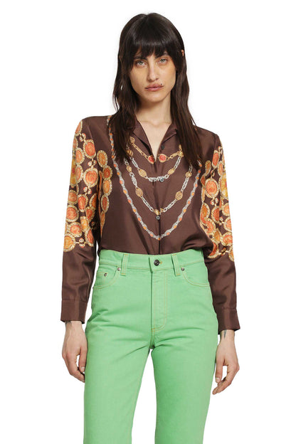 Versace Informal shirt silk twill print the lover