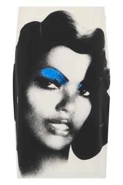 Versace Gonna pencil portrait in silk poplin