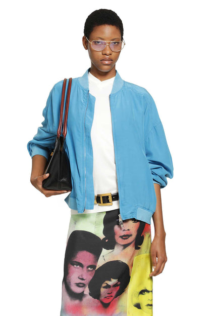 Versace Blouson overdyed silk poplin