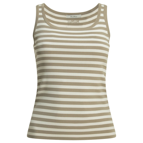 Striped fitted tank top Tops