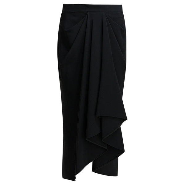 Draped crepe cady midi skirt Skirts