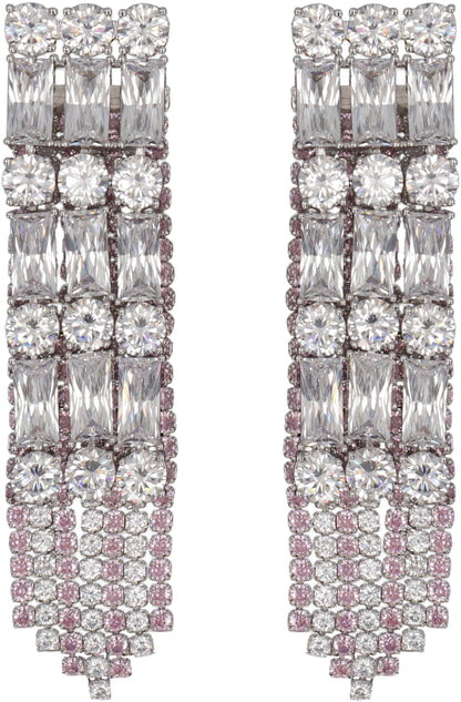 Crystal Pink Droplet earrings RTW