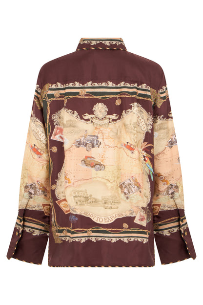 Silk shirt with printed pattern RTW