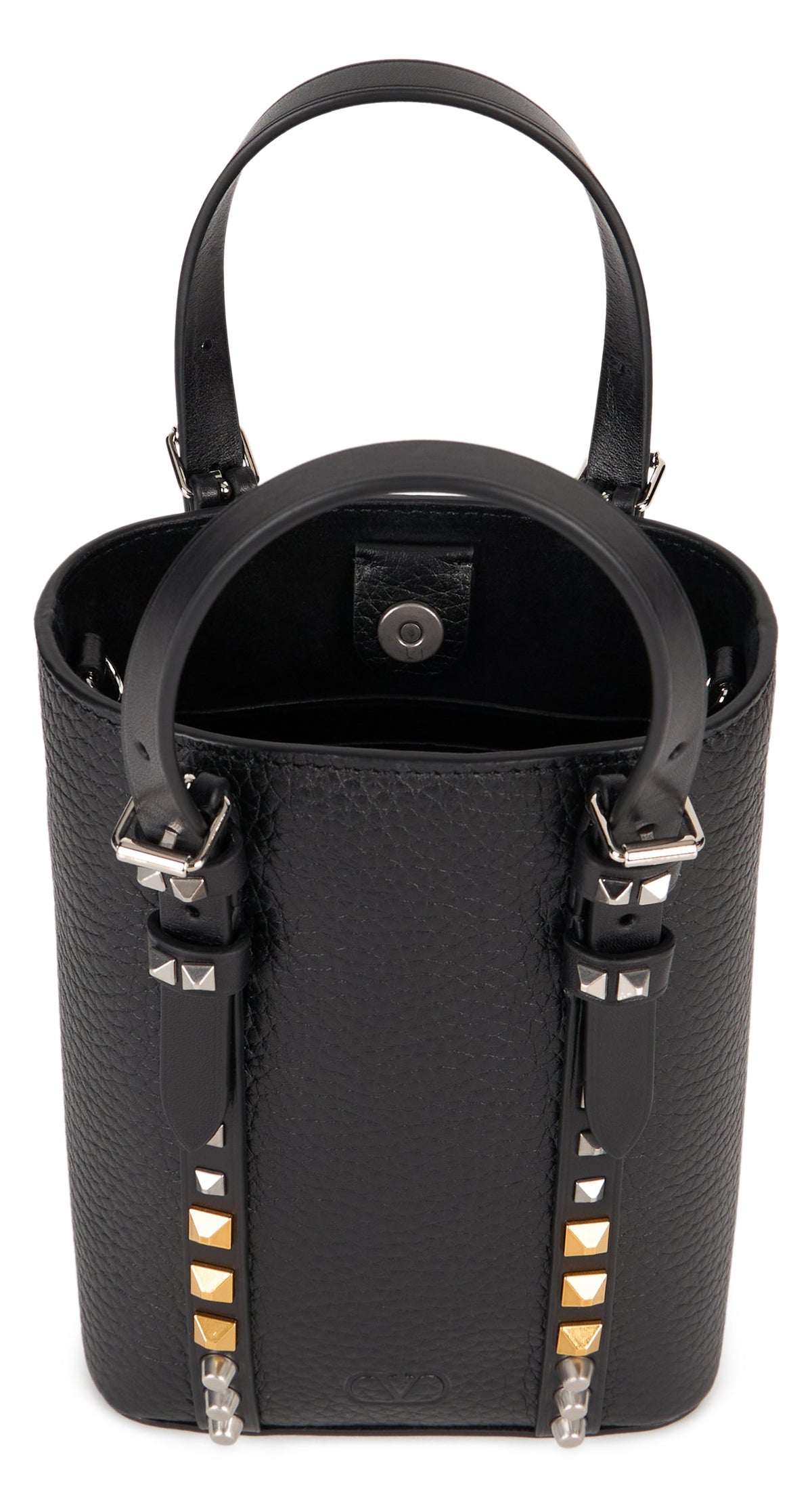 Rockstud bucket bag in leather BAGS