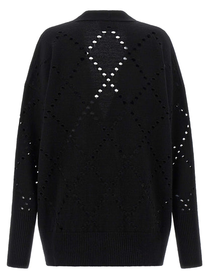 Argyle cut-out cardigan Sweater, cardigans