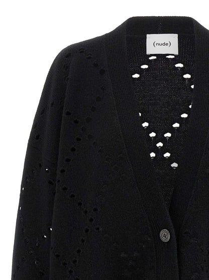 Argyle cut-out cardigan Sweater, cardigans