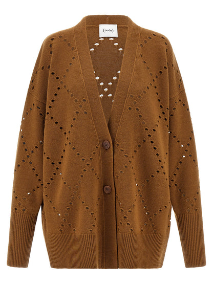 Argyle cut-out cardigan Sweater, cardigans