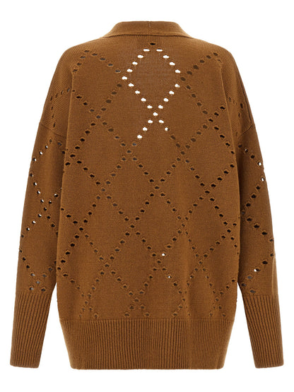 Argyle cut-out cardigan Sweater, cardigans