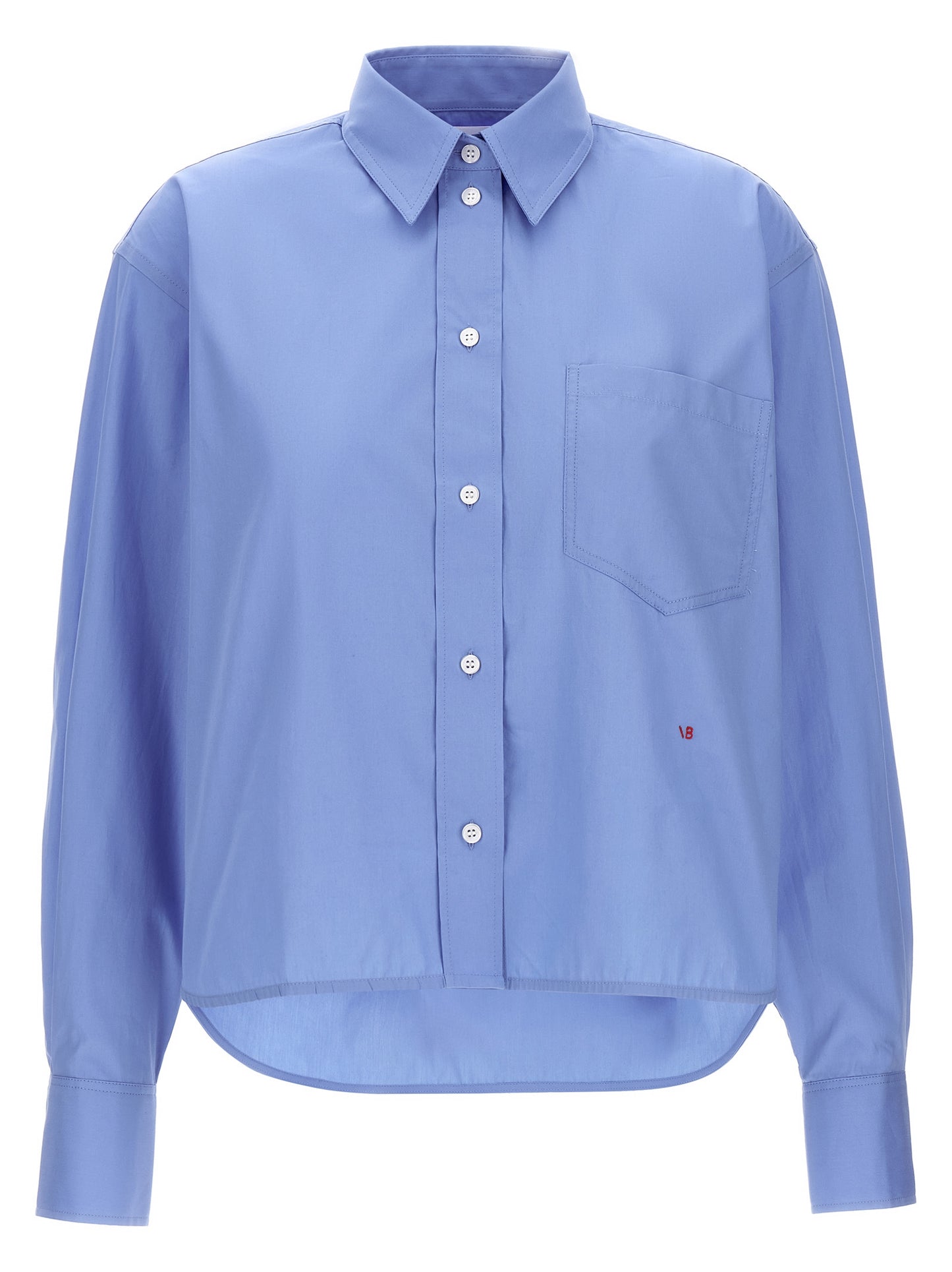 Cropped shirt with logo embroidery Shirt, blouse