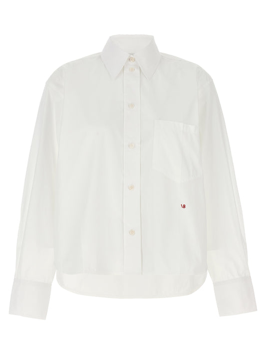 Cropped shirt with logo embroidery Shirt, blouse