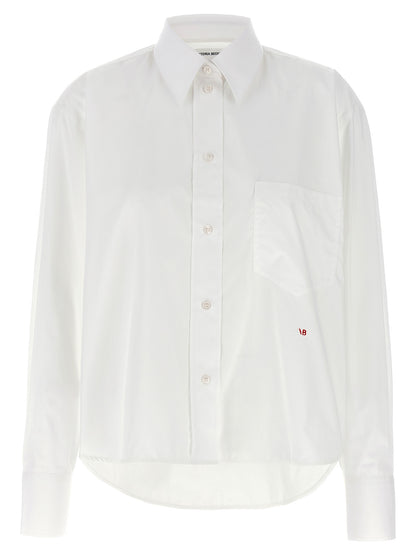 Cropped shirt with logo embroidery Shirt, blouse